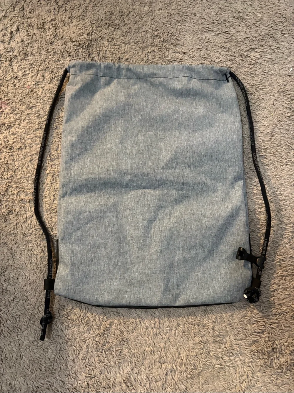 Under Armour Heather Gray and Black Drawstring Backpack